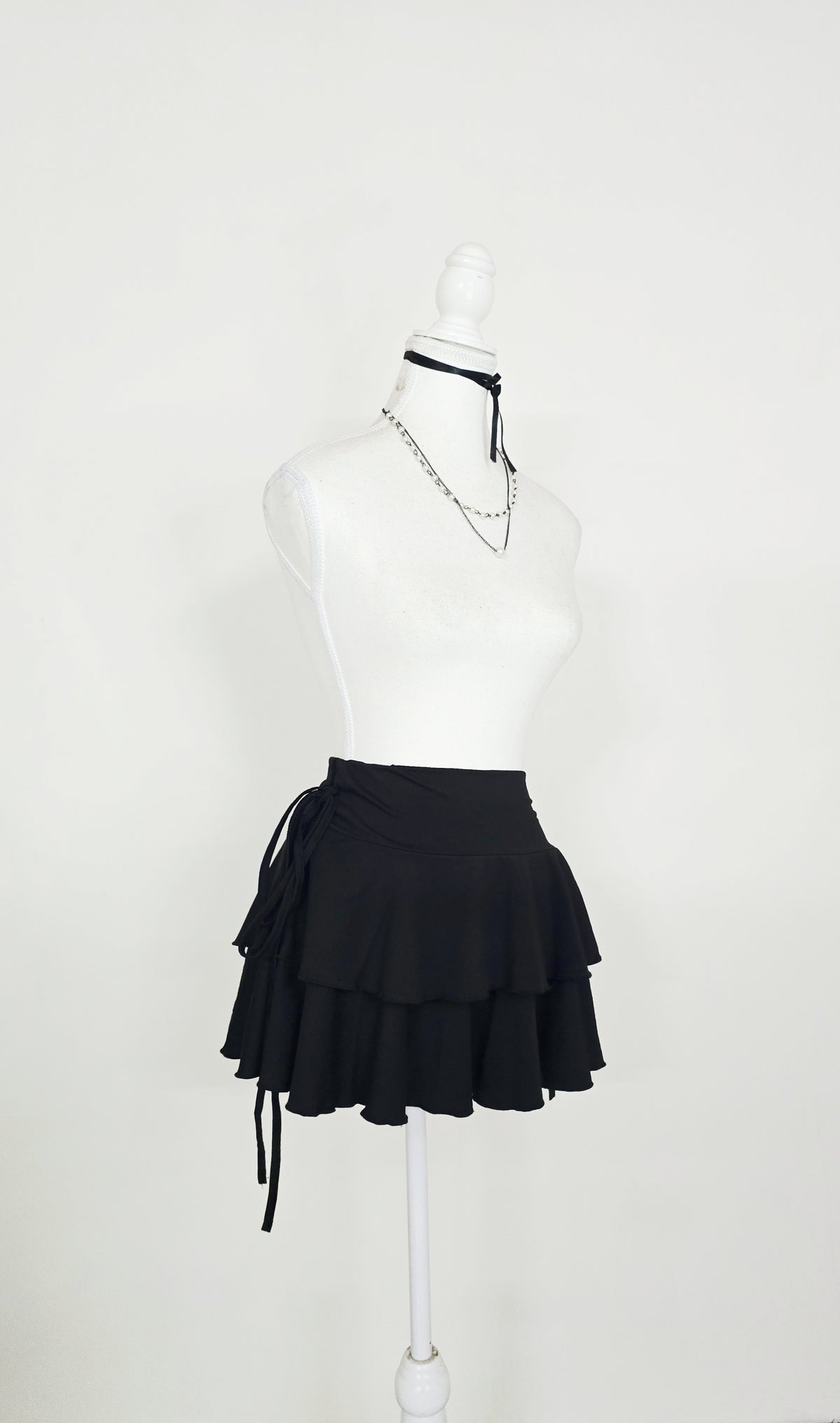 The Nocturne Tiered Mini Skirt(Size - S,M)