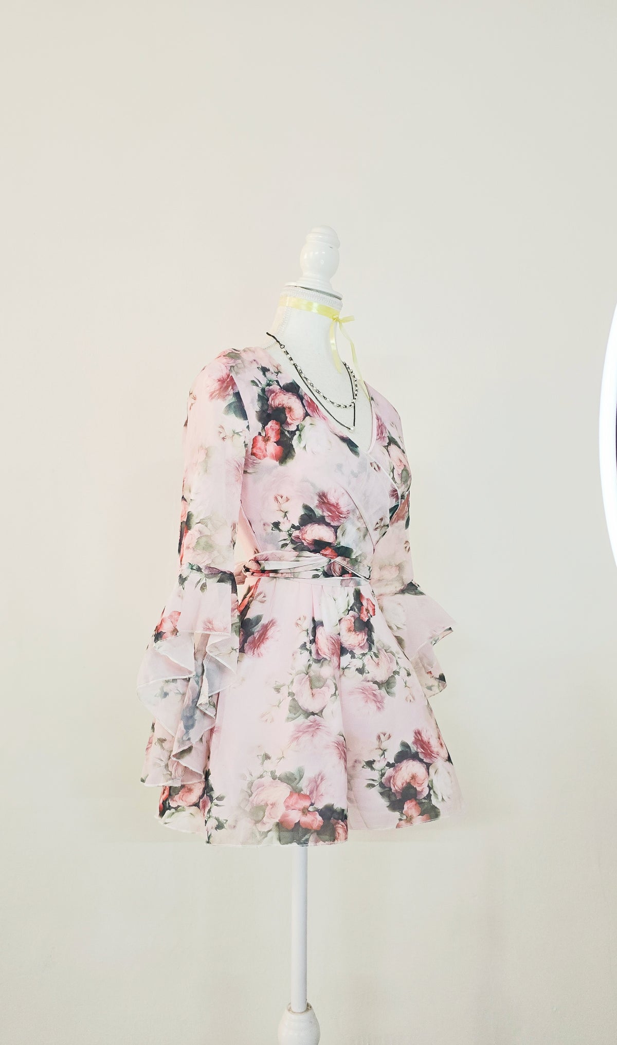 The Meadow Bloom Tiered Babydoll Mini Dress(Size - S)