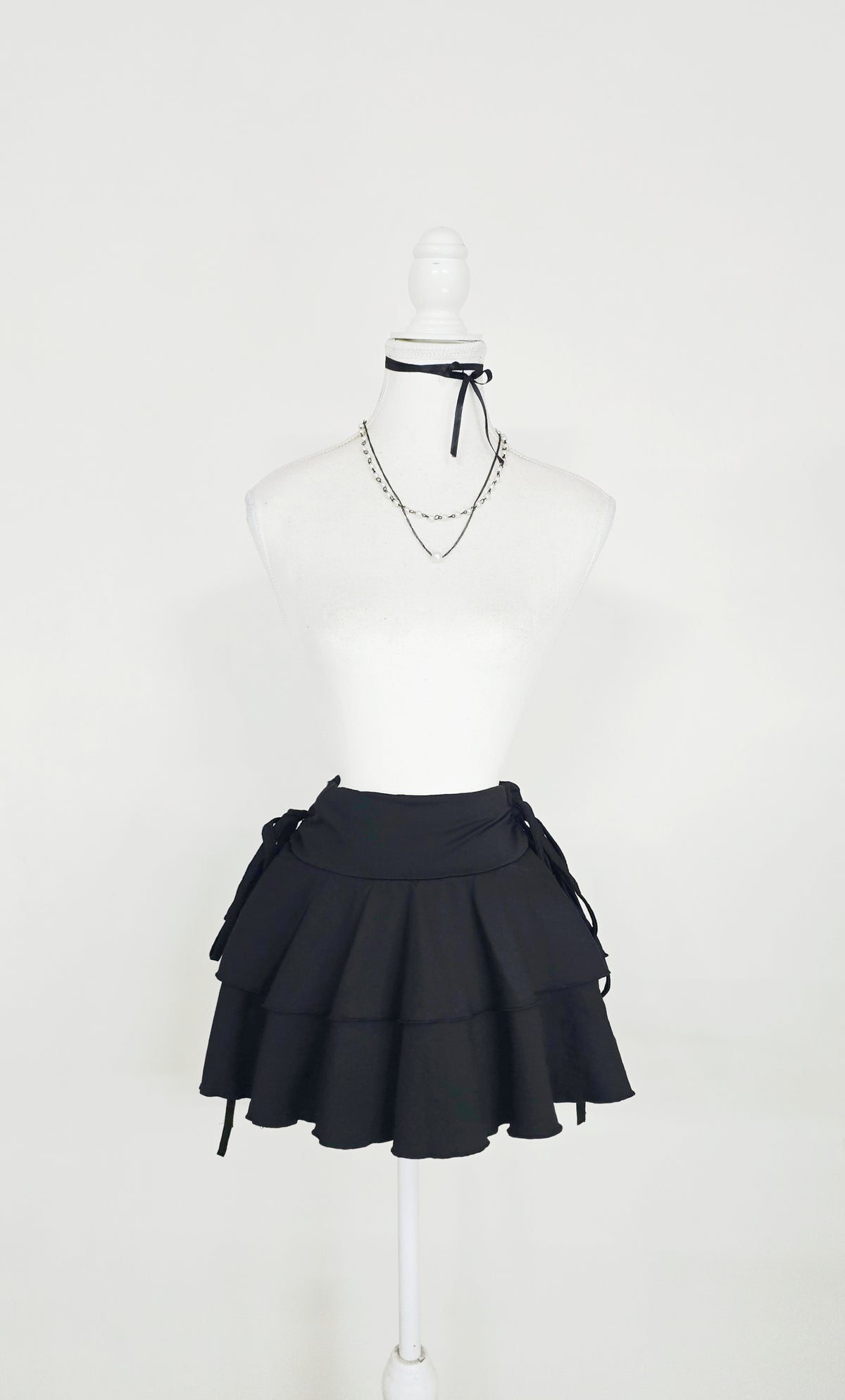 The Nocturne Tiered Mini Skirt(Size - S,M)