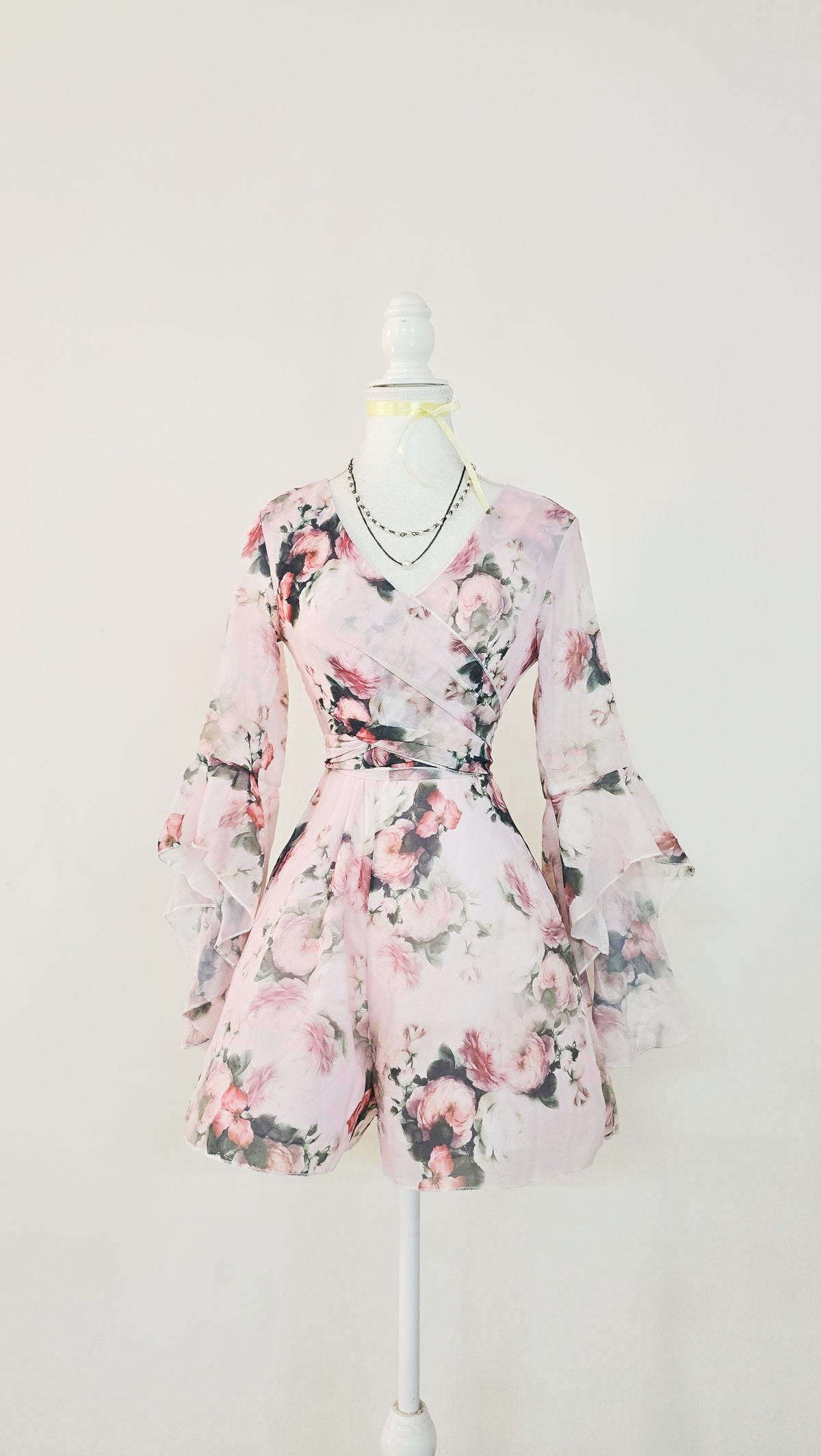 The Meadow Bloom Tiered Babydoll Mini Dress(Size - S)