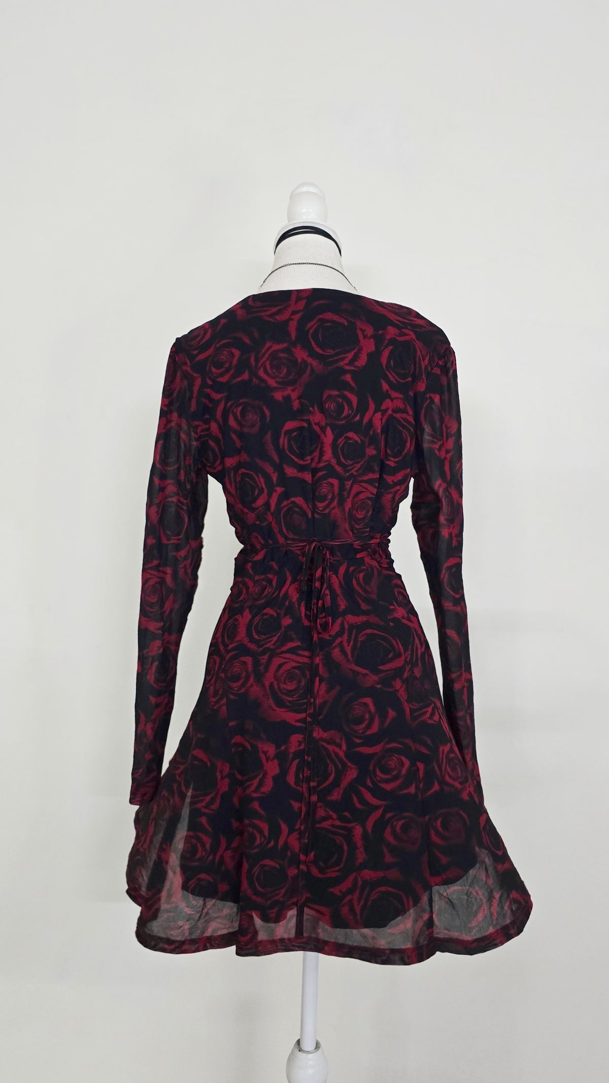 The Crimson Rose Mesh Mini Dress(Size - M,L)