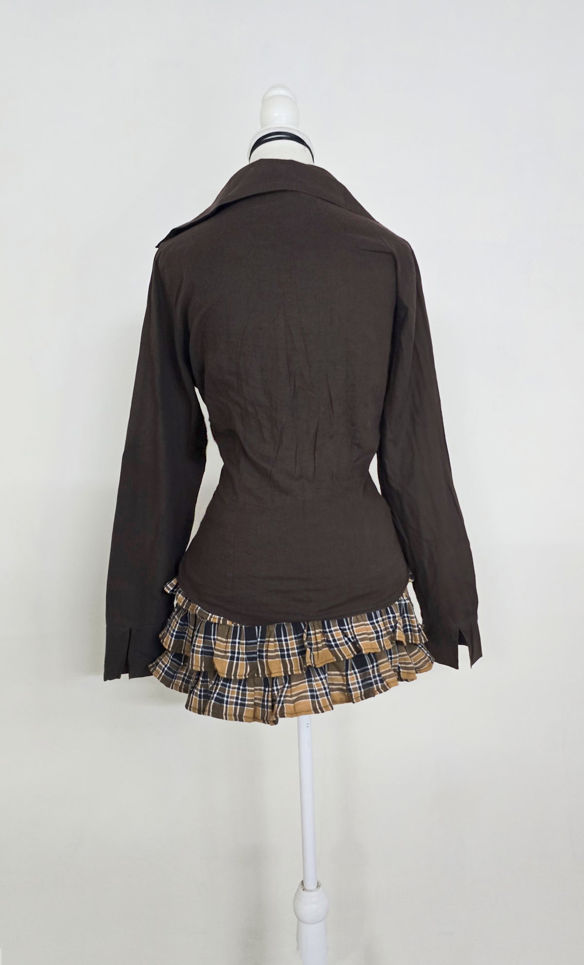 The Distressed Mocha Grunge Shirt(Size - M)