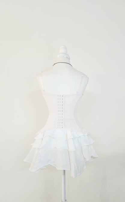 The Porcelain Lace Underbust Bustier(Size - XS)
